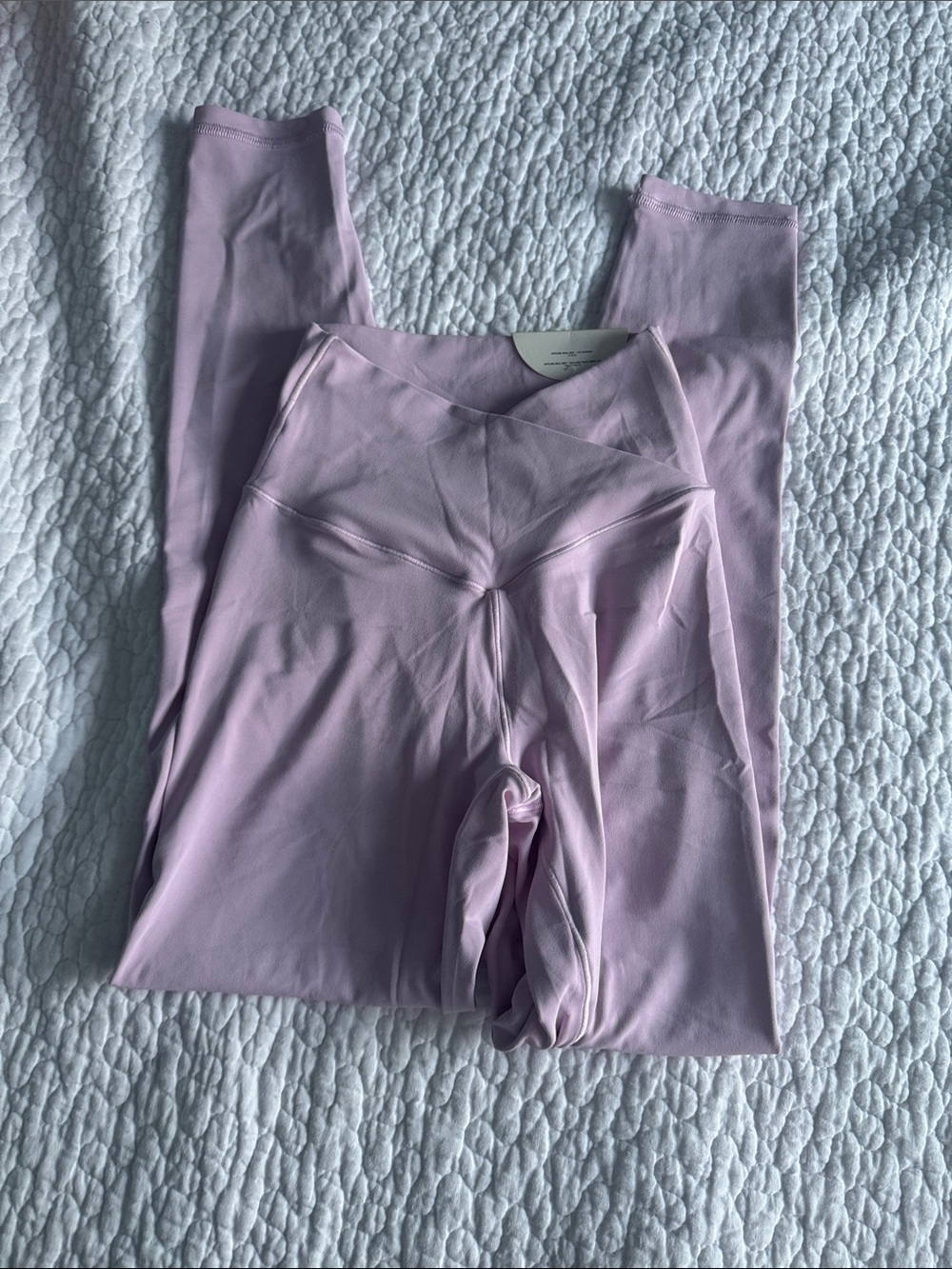 Lilac High-Waist crossover Active Leggings